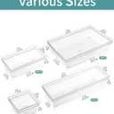 Clear Plastic Drawer Organizer Storage - 25Pcs 4 Size Desk Bathroom Kitchen Organizers and Accessories Office Organization, Vanity Stackable Drawers Bins Trays Containers Dividers Makeup Sets