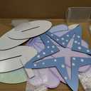 Amyhill 3 Pcs Large Under The Sea Mermaid Decoration Vbs 2026 Decorations Summer Sunday School Decoration Mermaid Tail Seashell Starfish Stand Decor Ocean Cutouts for Classroom Vocation Birthday Party