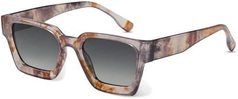 livho Rectangle Polarized Sunglasses Trendy for Women Men Retro Sun Glasses for Women Men 2025 Oversized UV Protection Shades, Pack 2