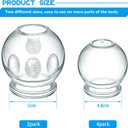 Nuanchu 6 Pieces Glass Fire Cupping Therapy Set Thick Chinese Acupoint Cupping Kit Professional Vacuum Glass Fire Jars with Finger Grips in 2 Sizes for Myofascial Massage Muscle Nerve Joint Pain