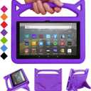 Case for Tablet for Kids - Lightweight Shockproof Case with Handle Stand for 8inch Kids Tablet.Incompatible with iPad Samsung TCL Onn 8in Tablets. (Purple)