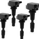 HQPASFY UF764 Ignition Coil Pack Set of 4 Compatible with Hyundai Sonata Santa Tucton, Kia Optima Sportage Sorento, Genesis 2.0L 2.4L Repalce# GN10730, 5C2091