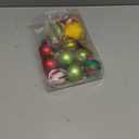 Syhood 25 Pcs 1.57 Inch Whimsical Christmas Tree Ornaments Balls Lime Green Bendable Christmas Tree Decorations Ornaments (Holiday Charm Style)