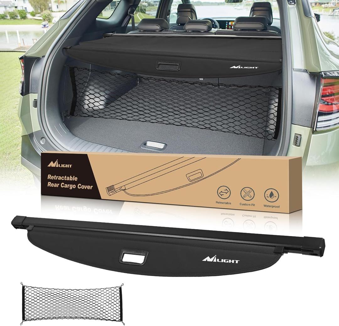 Nilight Trunk Cargo Cover for Kia Sportage 2023-2024 | Retractable Security Shade, Includes Trunk Storage