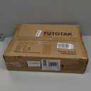 TUTOTAK 3 Tier Printer Stand, Rolling Printer Cart with Power Outlets and USB Ports, Mobile Printer Table with Wheels, for Under Desk, Office, Home, Greige PS02BK001