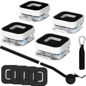 New Upgraded Furniture Sliders for Hard Floors & Carpets, 2-in-1 Furniture Movers with Wheels, Furniture Dolly for Moving Heavy Duty Sofa, Bed, Appliance, Load Capacity Up to 750lb