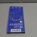 Magnifying Glass with Light and Stand, Foldable Handheld Magnifying Glass 18 LED Illuminated Lighted Magnifier for Macular Degeneration, Seniors Reading, Close Work, Coins, Jewelry Orange