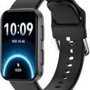 MorePro Health Fitness Tracker with Blood oxy-gen Monitor and 24/7 Heart Rate and Blood Pressure, Sleep Monitor, 120+ Sport Modes Waterproof Fitness Watch for Women Men Android iOS, Black