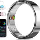 Smart Ring With Vibration Alerts, Health Tracker Ring With Body Temperature Monitor, Heart Rate, Sleep & Fitness Tracking, Waterproof Activity Ring for Men & Women, No App Fees (Gunmetal Gray)