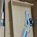 Wood 3 Drawers Dresser w/Charging Station, Modern Fluted Night Stand
