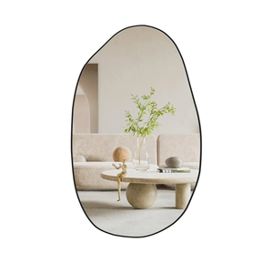CASSILANDO Irregular Asymmetrical Mirror Wall Mounted, Unique Vanity Mirror,Shaped Dressing Mirror Decorative for Living Room, Bathroom, Bedroom, Entryway Wall Decor, 33.5"×20.5"