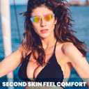 OutdoorMaster Fisheye Swim Goggles, Anti-fog Swimming Goggles No Leaking UV Protetion Adults Men Women, Large Size (Mirrored Red)