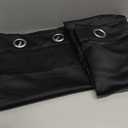 NICETOWN Halloween Pitch Black Solid Thermal Insulated Grommet Blackout Curtains/Drapes for Bedroom Window (2 Panels, 42 inches Wide by 63 inches Long, Black)