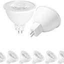 MR16 LED Bulbs 7W, 12V Low Voltage GU5.3 LED Spotlight Bulb, Non-dimmable, 650Lm, 38 Flood Beam Angle, for Landscape, Recessed, Track Lighting, Pack of 6 (2700K)