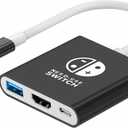 BIYTC Switch 2 Dock Compatible with Nintendo Switch 2, Portable Nintendo Switch 2 TV Docking Station Dock Adapter for Switch 2/Switch/OLED, USB C to HDMI Adapter Support 4K/1080P Travel