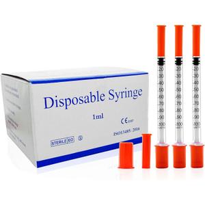U-100 1cc 30g 5/16 In (8mm) Syringe with Needle, Individually Wrapped, Pack of 100