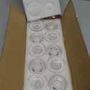 Glasseam Glass Tapered Candlestick Holders: 10Pcs Small Taper Candle Holders Bulk Clear Candle Sticks Holder Decor Short Modern Candle Holder for Table Centerpiece Wedding Christmas Dinner Party