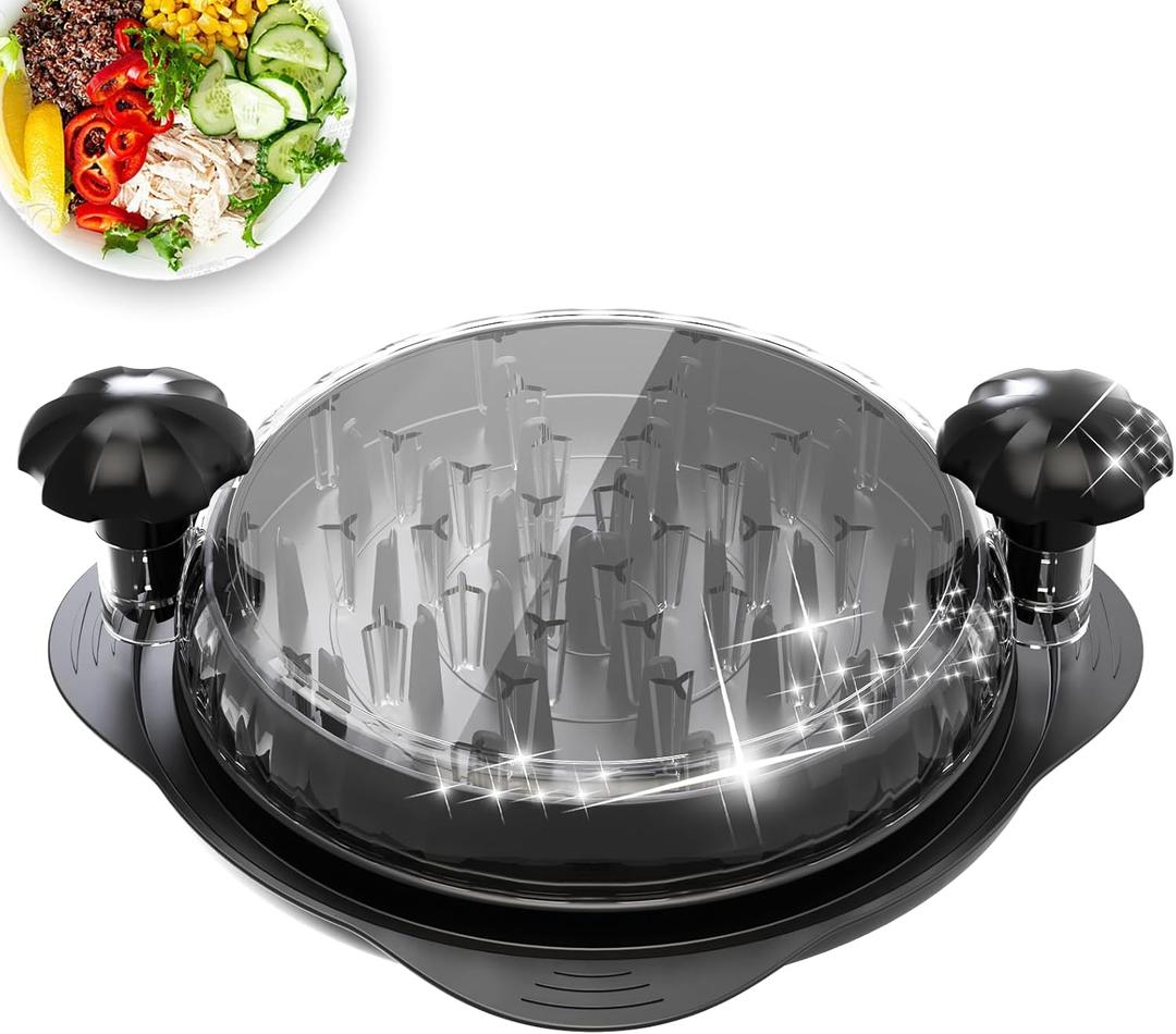 XL11.5 Chicken Shredder, Large Pro Meat Shredder Tool Twist with Ergonomic Handle, Strong Non-Slip Base, Dishwasher Safe, Kitchen Chicken Grinder for Ground Food, Vegetables, Black