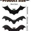 3 x 12 Pack Halloween Decorations Hanging Bats - 3 Style Scary Hanging Bat Set with 3D Bats Sticker, Outdoor Scary Flying Bats Set for Yard, Haunted House, Party - Indoor Outdoor Waterproof Decor