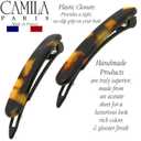 Camila Paris CP2240/2 French Hair Barrettes Clips for Women, Handmade, Girls Side Slide-in Barrette Clip, Hair Accessories for Women. Strong Hold No Slip Grip Fashion Durable Styling, Made in France