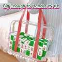 Mahjong Tile Bag for American Mahjong Set  Waterproof Clear PVC Mahjong Accessories Case, Fits Standard Tiles (13.859.43 in)  Portable Travel Storage Organizer for Mahjong Tiles & Game Pieces