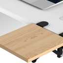 WITPOCE OUGIC Ergonomic Desk Extension Tray, 9.5 x 9.1 Inch Desk Extension Tray, Punch-Free Clamp Foldable Keyboard Drawer Tray Wrist Rest Computer Elbow Support (24cm*23cm, Maple)