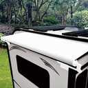 RV Slide Out Awning Kit - Modular Camper Slide Topper for 5th Wheels, Travel Trailers and Motorhomes - White, 8'9'' (8'1'' Fabric)