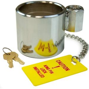 VULCAN King Pin Trailer Hitch Lock - Heavy Duty Chromed Steel - Works with RVs and Class 8 Trailers