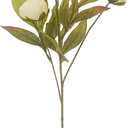 4 stems Artificial Tulips, Real Touch PU Fake Tulip Stems for Easter, Spring, Wedding Bouquet, Home Centerpiece Floral Arrangement, and Table Décor (White)