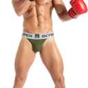 SKYSPER Jockstrap Athletic Supporters for Men Jock Strap Male Underwear Men's Thong Jockstrap Underwear (Green, XXL)