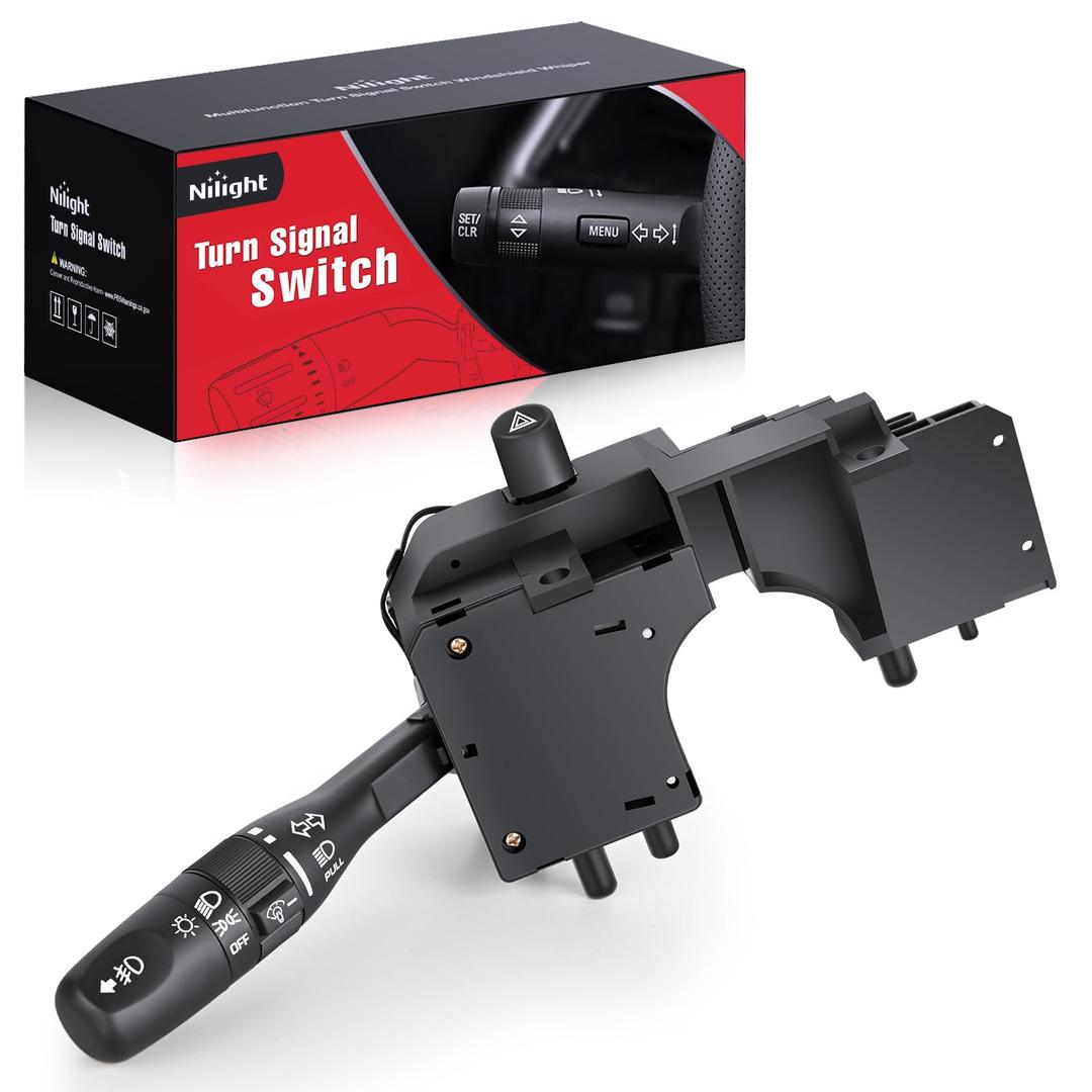 Nilight Turn Signal Switch Compatible with 2001 2002 2003 2004 2005 2006 Jeep TJ Wrangler Sport Utility w/Fog Lights Windshield Wiper Combination Dimmer Lever Switches
