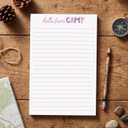 AmazingSpark 50 Pcs Fill in the Blank Camp Notepads for Campers Stationery for Sleepaway Lined Summer Camps 5.5 x 8.5 Inches for Campers Boys and Girl(Girls Hello from Camp,Pink)