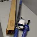 20ft High Ceiling Duster Kits with 5-12ft Heavy Duty Extension Pole - Fan Blade Cleaner, Cobweb Remover & Blue Window Squeegee Kit, Washable Dust Brush for High Roof and Glass Surfaces