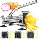 Befano French Fry Cutter, Stainless Steel Potato Cutter with 1/2 Inch, 3/8 Inch and 1/4 Inch Blades (Manual Cutter, 1/2 '' & 3/8 '' & 1/4 '' Blade) (1/2 Inch & 3/8 Inch & 1/4 Inch)