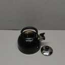 Lily's Home 2 Quart Stainless Steel Whistling Tea Kettle, the Perfect Stovetop Tea and Water Boilers for Your Home, Dorm, Condo or Apartment (Black)