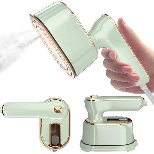 Travel Steamer Iron for Clothes Mini - Portable Ironing Machine Travel Small Size Portable Steamer Travel College Dorm Home Essentials (Mint Green)