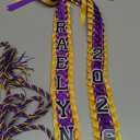 Polyester Braided Necklace & Graduation Cord Multiple Color, Pair with Grad Cap Gown & Stole, Fit High School Bachelor Master