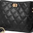 Small Crossbody Bags for Women Purses Fashion Leather Lightweight Handbags Shoulder Bag,  Black