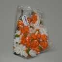 Toran Bandanwaar Artificial Flower Garland for Wall Door Hanging Home Temple Festival Wedding Function Party Decoration Dcor and Gifting (White and Orange)