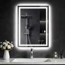 24"x 32" LED Bathroom Mirror with Light, Front and Backlit Controlled, Anti-Fog, 3 Colors Led Mirror, Dimmable, LED Wall Vanity Mirror with Lights, Memory Function, Tempered Glass,ETL Listed