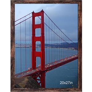 BESCRCL 20x27 Picture Frame Brown, Poster Frames Wall Hanging, Display Pictures 20 x 27 without Mat, 1 Pack