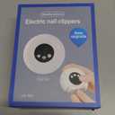 Electric Nail Trimmer and Polisher, 2-in-1 Portable Clipper with LED Display, 3 Speed Settings, Rechargeable (White)