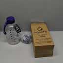 AQUAFIT 64 oz Water Bottle with Time Marker - Straw & Chug Lid - BPA Free Half Gallon Gym Water Bottle with Handle - Big Gallon Jug (Clarity, 64 Ounces)