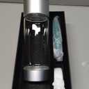 Hydrogen Water Bottle - Portable, Rechargeable, LED Timer, Aluminum and Glass, 5000 PPB Hydrogen in 10 Minutes, for Husband, Father, Friend & Family, for Sports, Home, Office (Silver, 340ml)