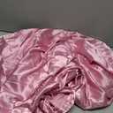 Love's cabin Satin Queen Sheets Set - 4 Piece Pink Silky Bed Sheets Set with Deep Pocket, Luxury Silk Feel Satin Queen Size Sheet Set (1 Flat Sheet,1 Fitted Sheet,2 Pillow Cases)