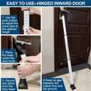 Rerishom Door Security Bar, Door Stoppers Security bar,Heavy Duty Door Lock Security Door Jammer Door Stopper for Apartment, Hotel Room,Screen Door Hardware, Gate Lock Bar, 2 Pack