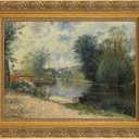 DIY Wood Frame for 24x36 Canvas Paintings, 2.4" Wide Antique Gold Ornate Canvas Frame for Oil Painting Art Prints, Home Living Room Wall Decor