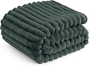 Bedsure GentleSoft Mallard Green Fleece Blanket for Couch - Cozy Soft Blankets for Women, Cute Small Throws for Girls, 50x60 Inches