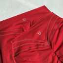 TomTiger Yoga Shorts for Women Tummy Control High Waist Biker Shorts Exercise Workout Curve Lifting Tights Short Pants (Red, M)