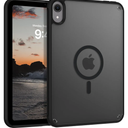 Telaso for iPad mini 7 A17 Pro 2024/iPad Mini 6 2021 8.3 Inch iPad mini 7th/6th Gen Magnetic Case, Translucent Matte Back Soft TPU Bumper Military Grade Protective Case for iPad mini 7/Mini 6, Black